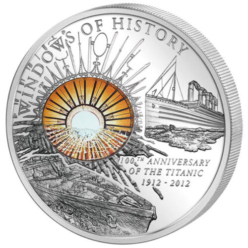 WINDOWS OF HISTORY - 100th Anniversary of the Titanic - Cook Islands - 2012 - 10 Dollars - silver coin