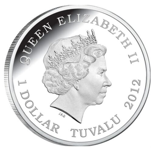 Australia's Funnel-Web Spider - Tuvalu - 2012 - 1 Dollar - coloured silver coin - Image 2