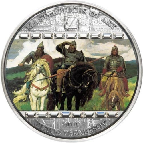 Masterpieces of Art - Three Bogatyrs (Viktor Vasnetsov) - Cook Islands - 2010 - 20 Dollars - 3 oz silver coin