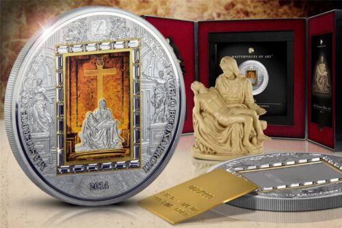 Masterpieces of Art - Pieta - Cook Islands - 2014 - 20 Dollars - 3 oz silver coin with 1/4 oz gold (PREMIUM EDITION) - Image 3