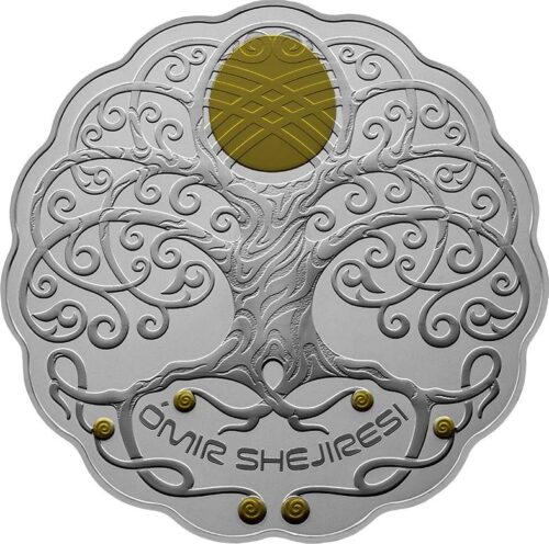 OMIR SHEJIRESI (Tree of Life) - 7777 Tenge - 2021 - Kazakhstan - silver coin with gilding (25 oz)