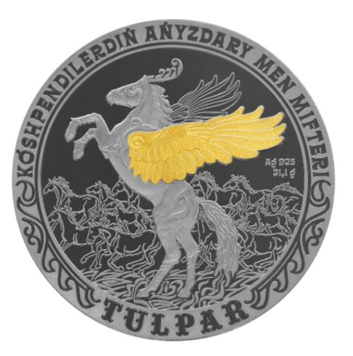 Tulpar - 1000 Tenge - 2024 - Kazakhstan - silver coin with gilding