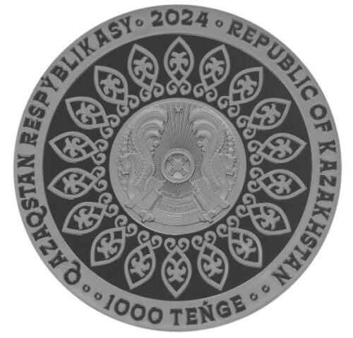 Tulpar - 1000 Tenge - 2024 - Kazakhstan - silver coin with gilding - Image 2