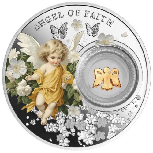 Angel of Faith - Niue - 2024 - 1 Dollar - silver coin with gilding